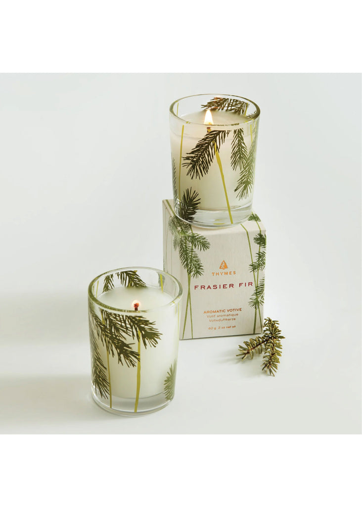Thymes Frasier Fir Heritage Home Fragrance | Votive Candle, Pine Needle Design 2 oz - Jordan Lash Charleston