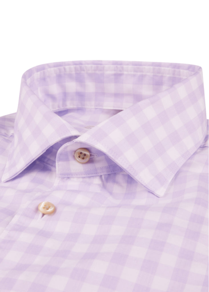 Stenstroms Fitted Body Casual Shirt | Purple Checked Twill - Jordan Lash Charleston