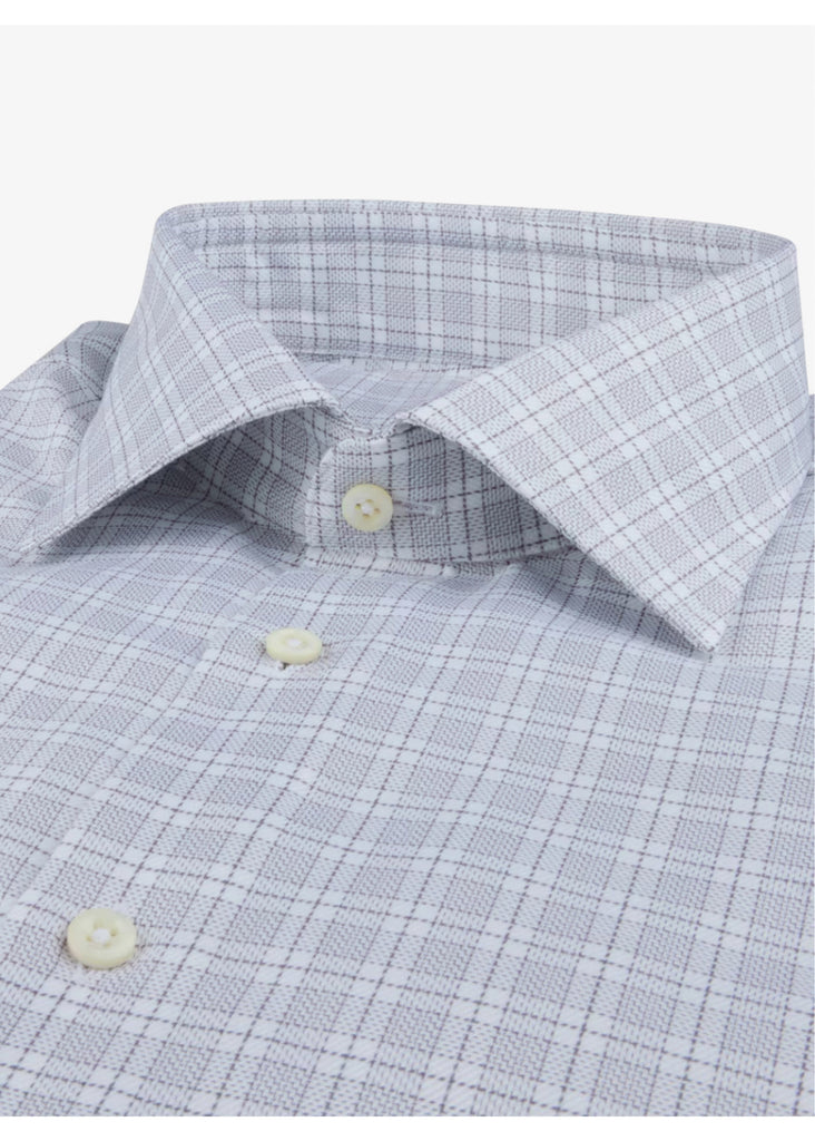Stenstroms Checked Twill Shirt | Grey - Jordan Lash Charleston