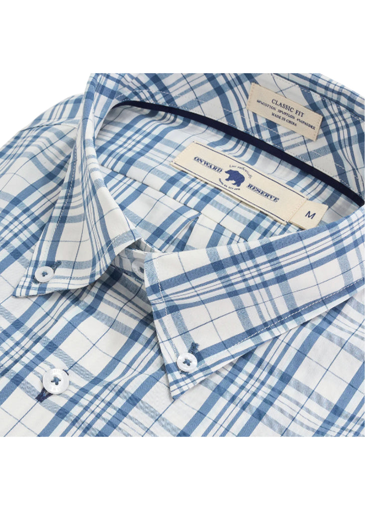 Onward Reserve Andros Classic Fit Quad Shirt | Blue Horizon - Jordan Lash Charleston