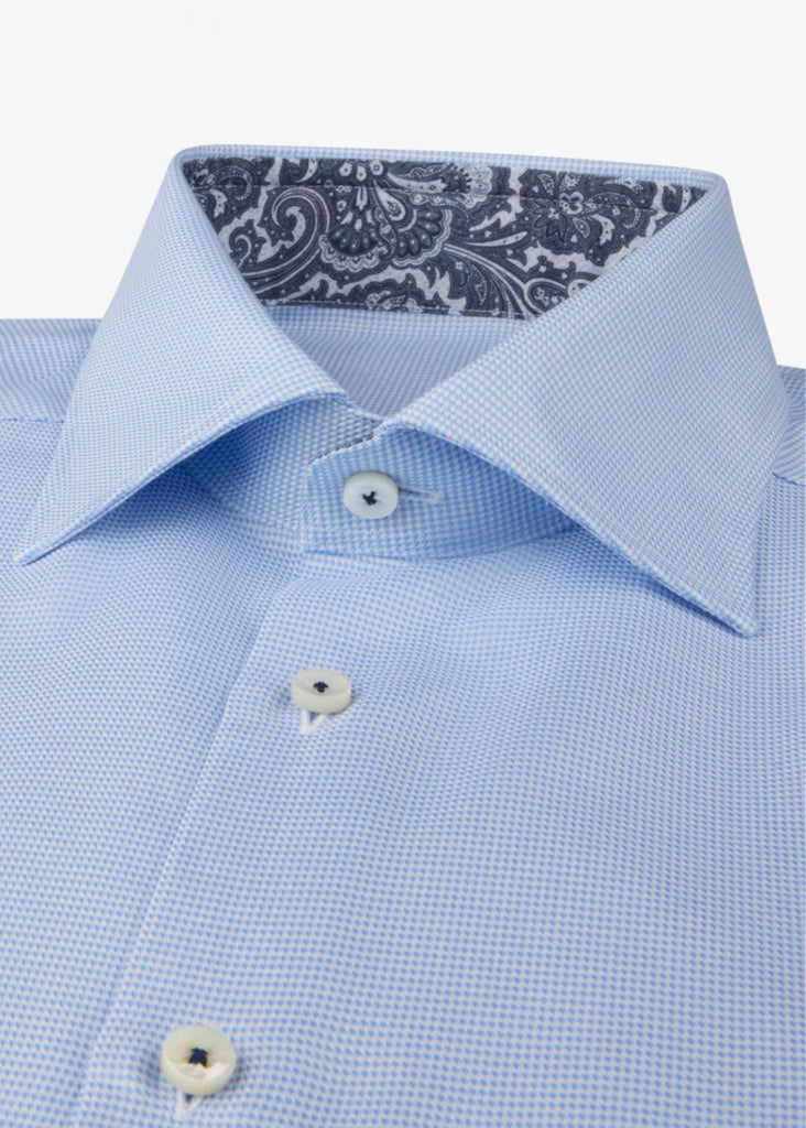 Stenstroms Shirt | Light Blue Contrast Twill - Jordan Lash Charleston