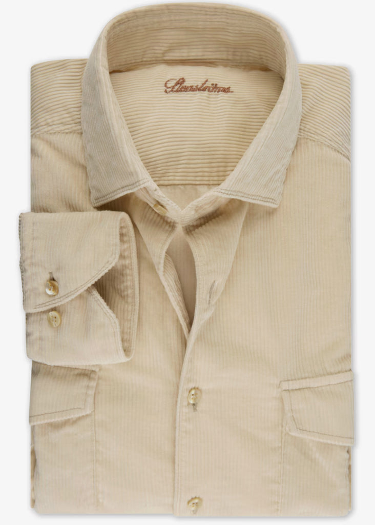 Stenstroms Casual Shirt | Light Beige Corduroy - Jordan Lash Charleston