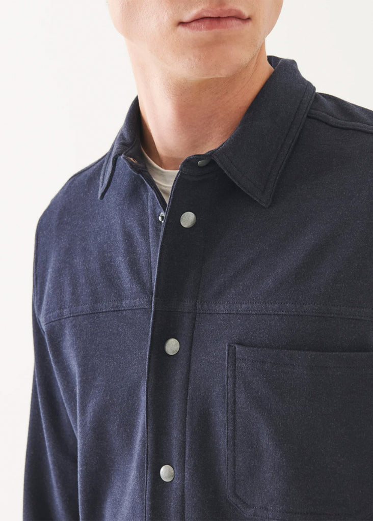 Patrick Assaraf French Terry Overdye Snap Front Shirt | Asteroid - Jordan Lash Charleston
