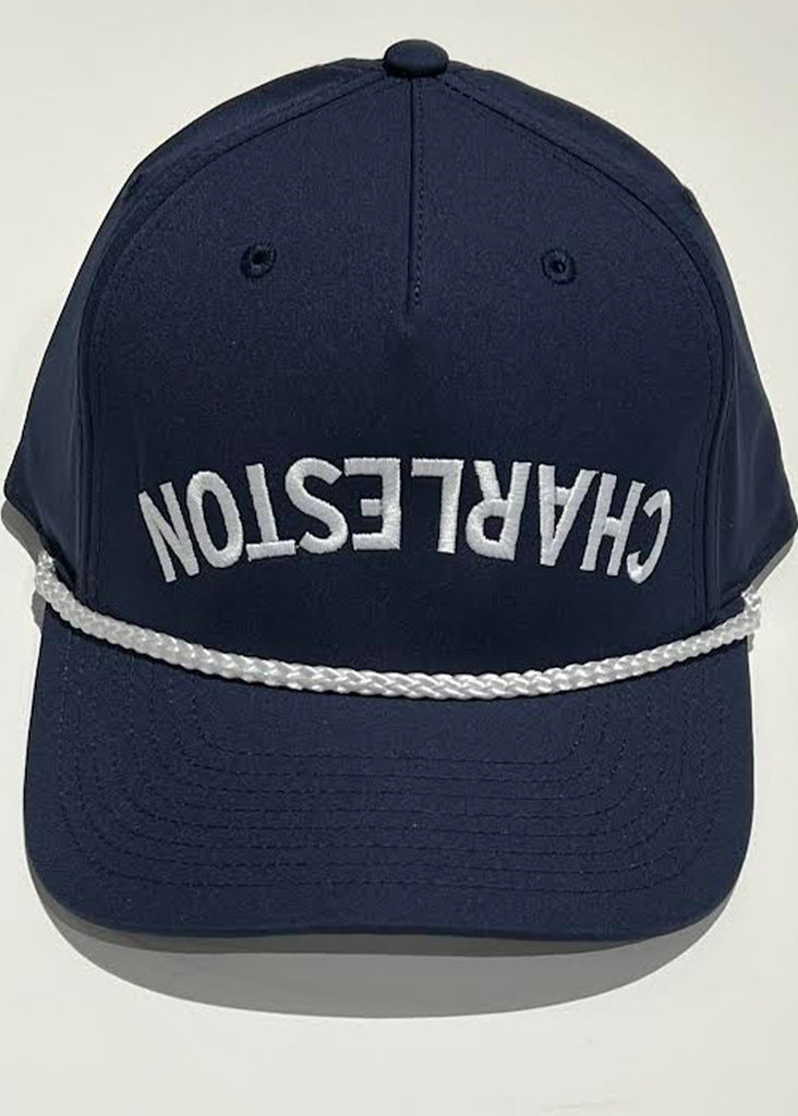 Jordan Lash Charleston Backwards Charleston Hat | Navy w/ White Rope - Jordan Lash Charleston