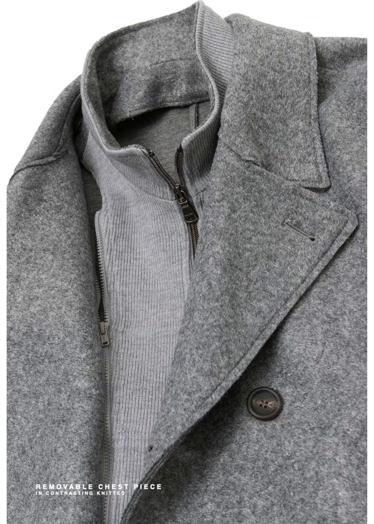 Fradi Double Breasted Peacoat | Grey - Jordan Lash Charleston