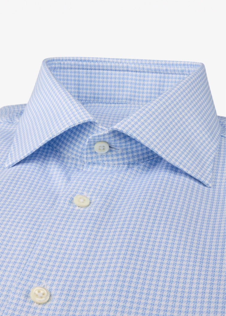 Stenstroms Shirt | Light Blue Checked Twill - Jordan Lash Charleston
