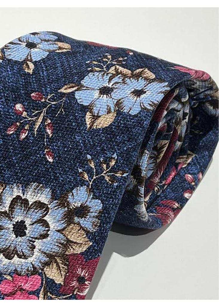 Edward Armah Floral Print Tie | Navy - Jordan Lash Charleston