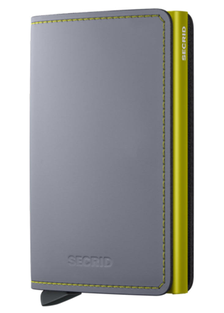Secrid Slimwallet | Matte Grey and Lime - Jordan Lash Charleston