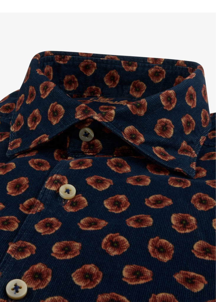 Stenstroms Casual Shirt | Navy Floral Corduroy - Jordan Lash Charleston