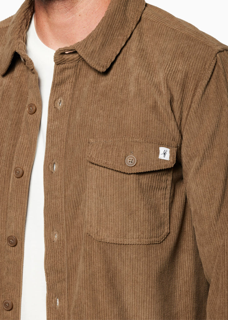 Toes On The Nose Sunridge Corduroy Shirt | Coffee - Jordan Lash Charleston