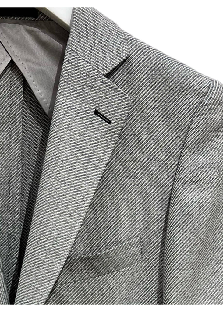 Scabal Autumn Leaves Soho Soft Sport Coat | Grey - Fabric 853578 - Jordan Lash Charleston