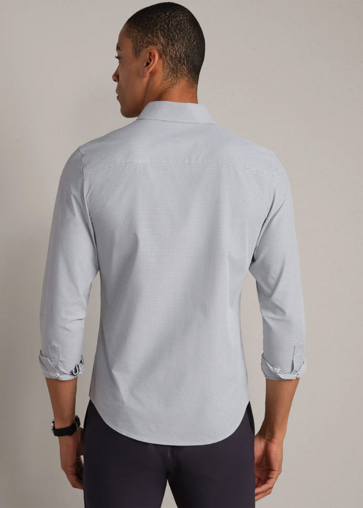 Rhone State Of Mind Mini Grid Slim Fit Shirt | Lichen Green Grid - Jordan Lash Charleston