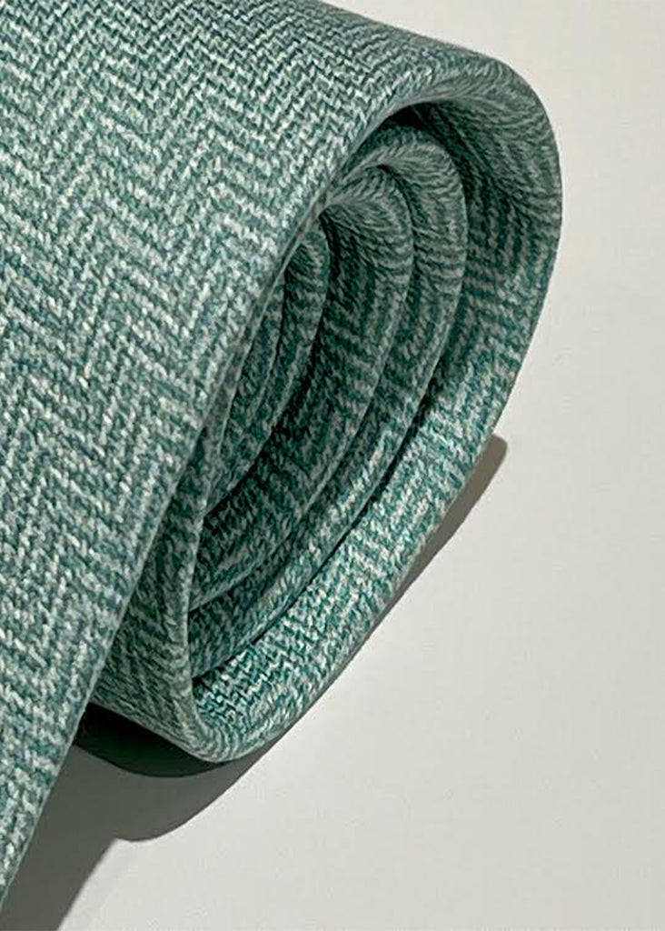 Edward Armah Herringbone Tie | Light Sea Green - Jordan Lash Charleston