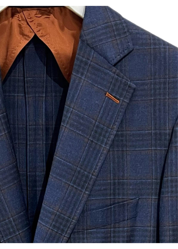 Scabal Freestyle Soho Soft Sport Coat | Navy and Rust - Fabric 706401 - Jordan Lash Charleston