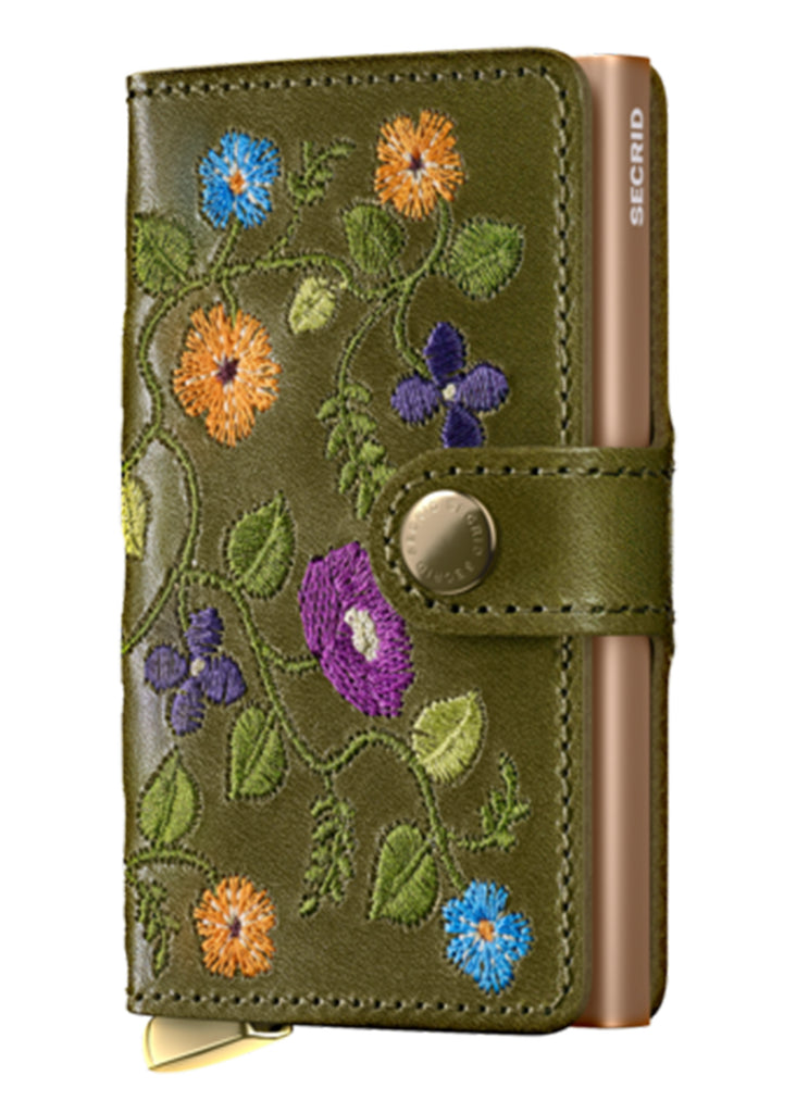 Secrid Premium Miniwallet | Stitch Floral Olive+ - Jordan Lash Charleston