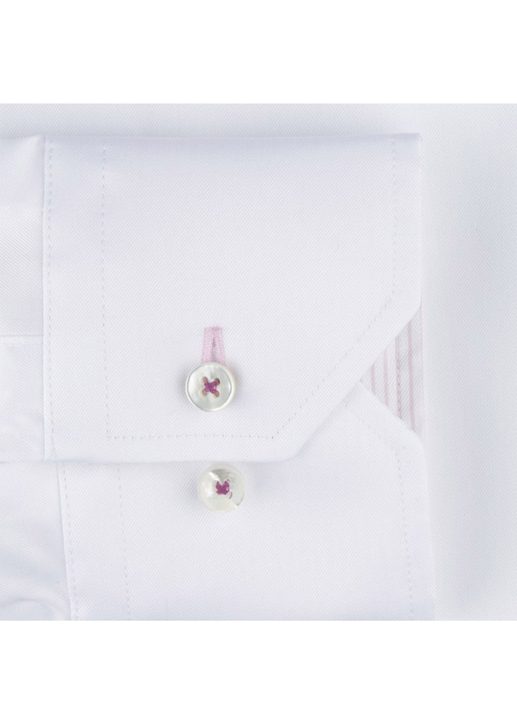 Stenstroms Fitted Body Shirt | White Contrast Twill - Jordan Lash Charleston