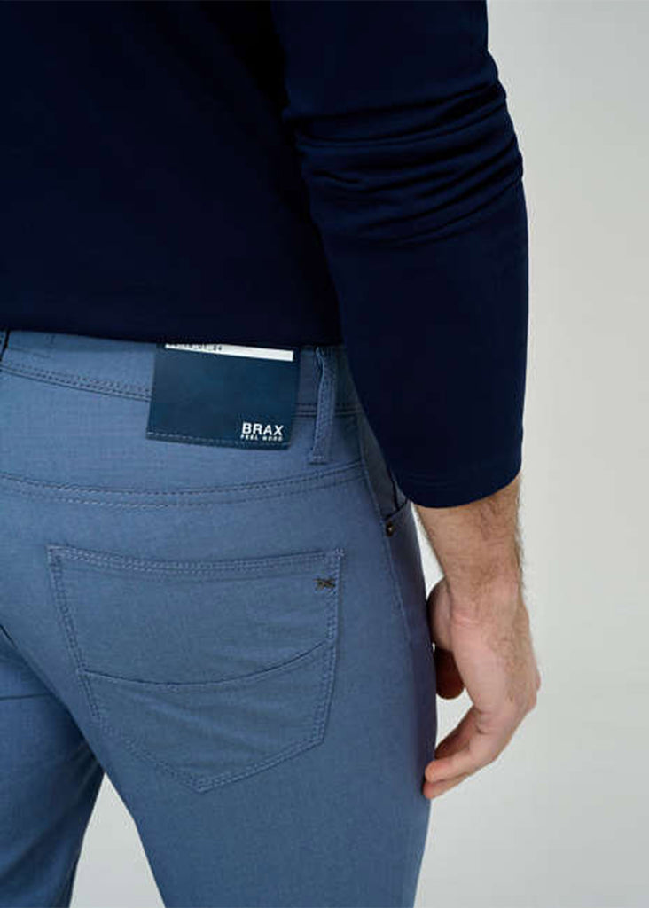 Brax Hi Flex Cadiz 5-Pocket Pant | Dusty Blue - Jordan Lash Charleston
