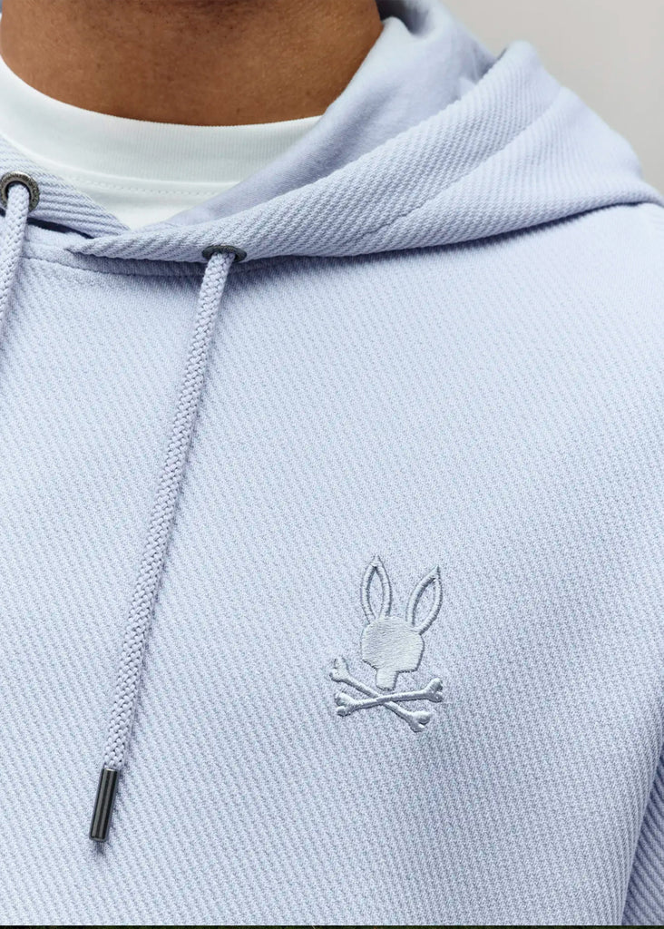 Psycho Bunny Kai Twill Texture Hoodie | Zen Blue - Jordan Lash Charleston