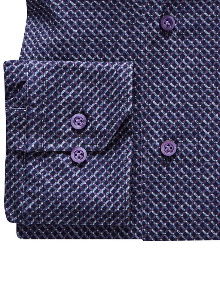 Emanuel Berg Modern 4Flex by Albini Shirt | Dark Purple - Jordan Lash Charleston