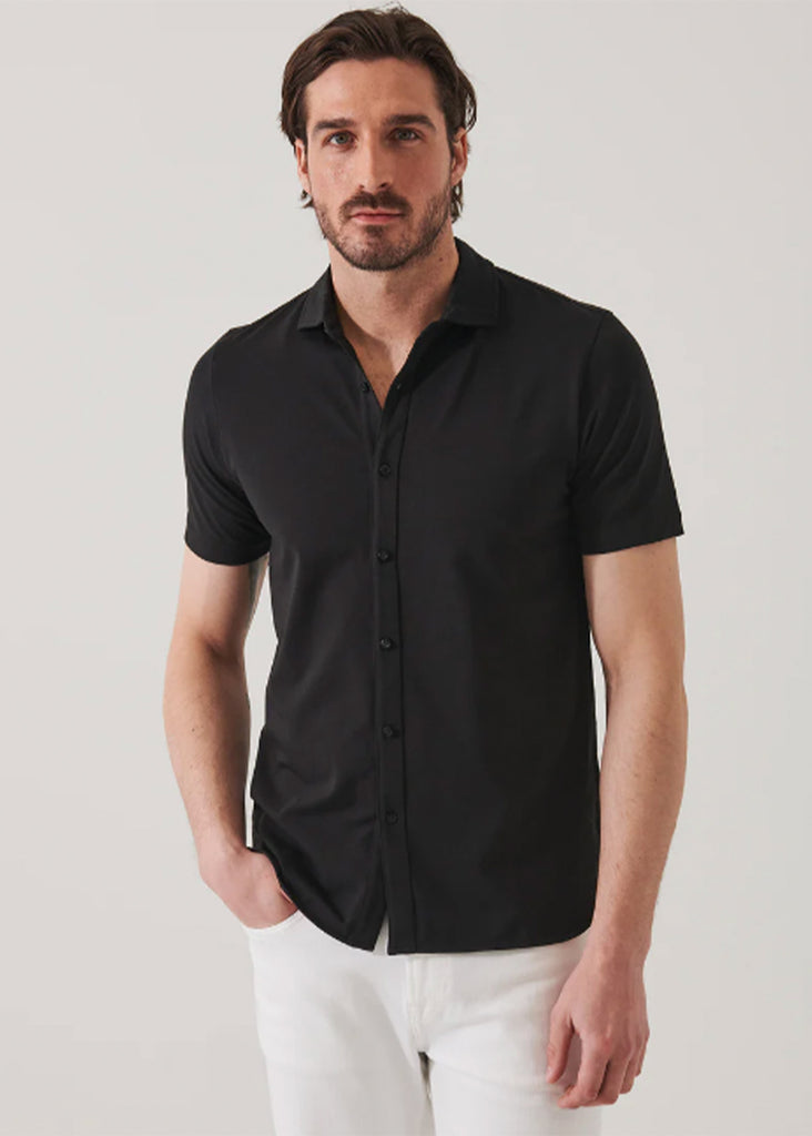 Patrick Assaraf Short Sleeve Iconic B.FRT Shirt  | Black - Jordan Lash Charleston