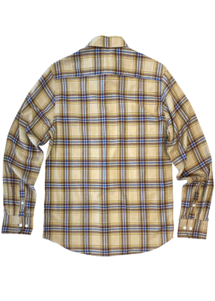 Gilded Age NYC Parker Shirt | Khaki, Blue and Yellow Plaid - Jordan Lash Charleston
