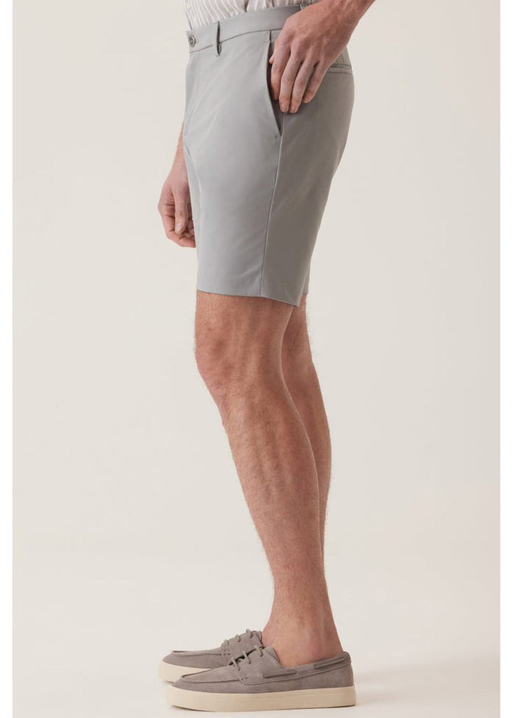 Deke Oasis Bermuda in SST Techno Sateen | Stone - Jordan Lash Charleston
