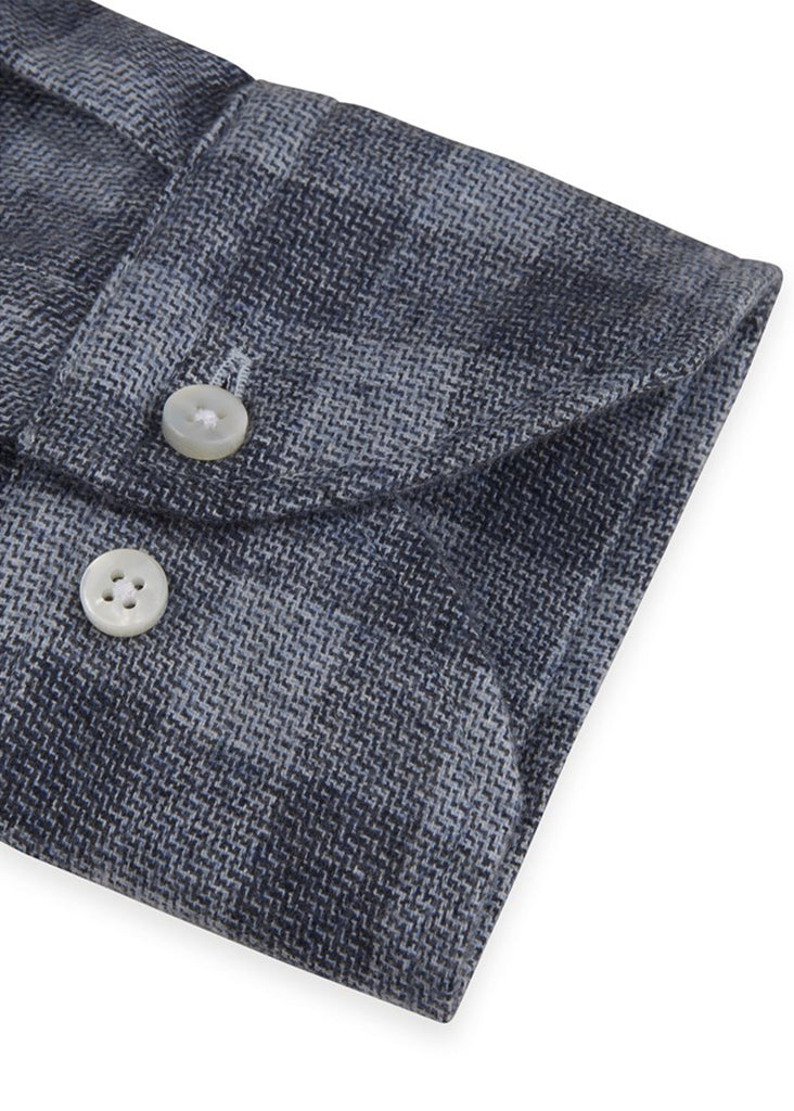 Stenstroms Fitted Body Casual Shirt | Blue Checked Flannel - Jordan Lash Charleston