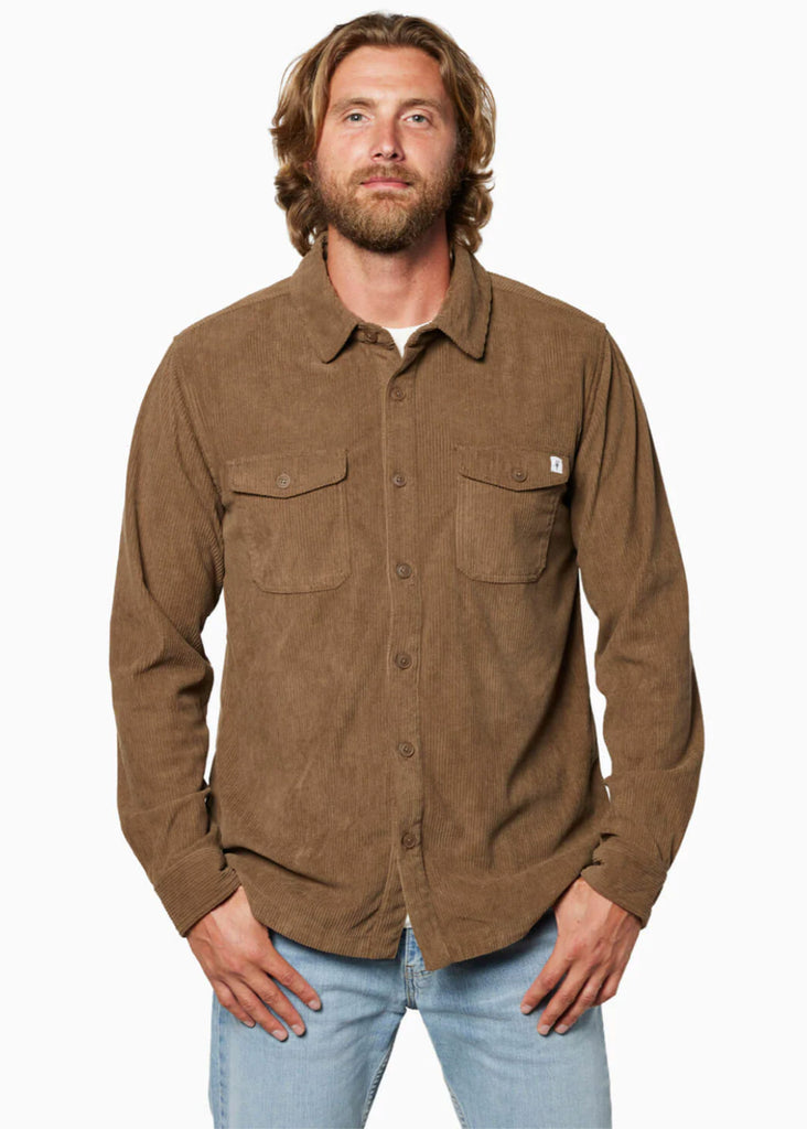 Toes On The Nose Sunridge Corduroy Shirt | Coffee - Jordan Lash Charleston