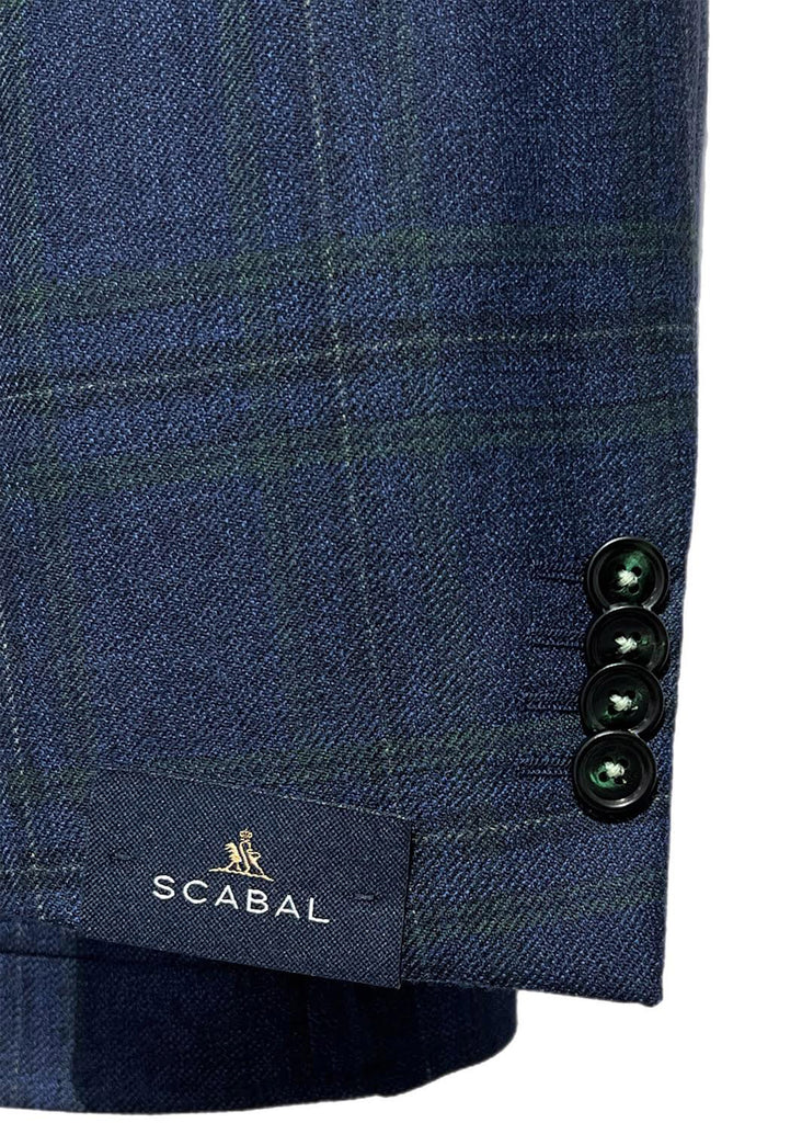 Scabal Autumn Leaves Kenton Sport Coat | Navy and Green - Fabric 853575 - Jordan Lash Charleston