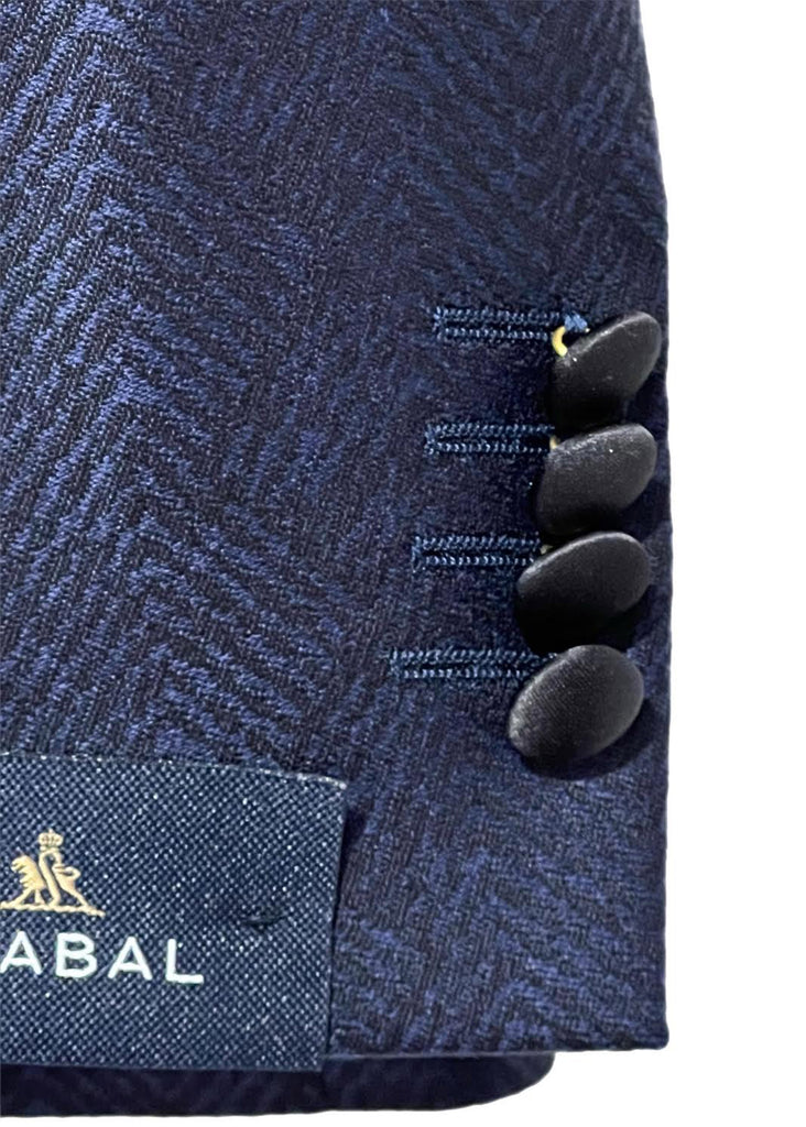 Scabal Freestyle Soho Soft Tuxedo Jacket | Navy and Black w/ Satin Shawl Collar - Fabric 706414 - Jordan Lash Charleston