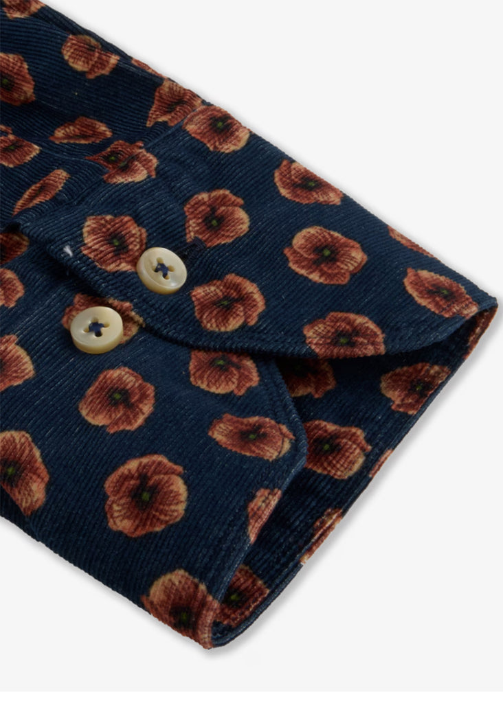 Stenstroms Casual Shirt | Navy Floral Corduroy - Jordan Lash Charleston