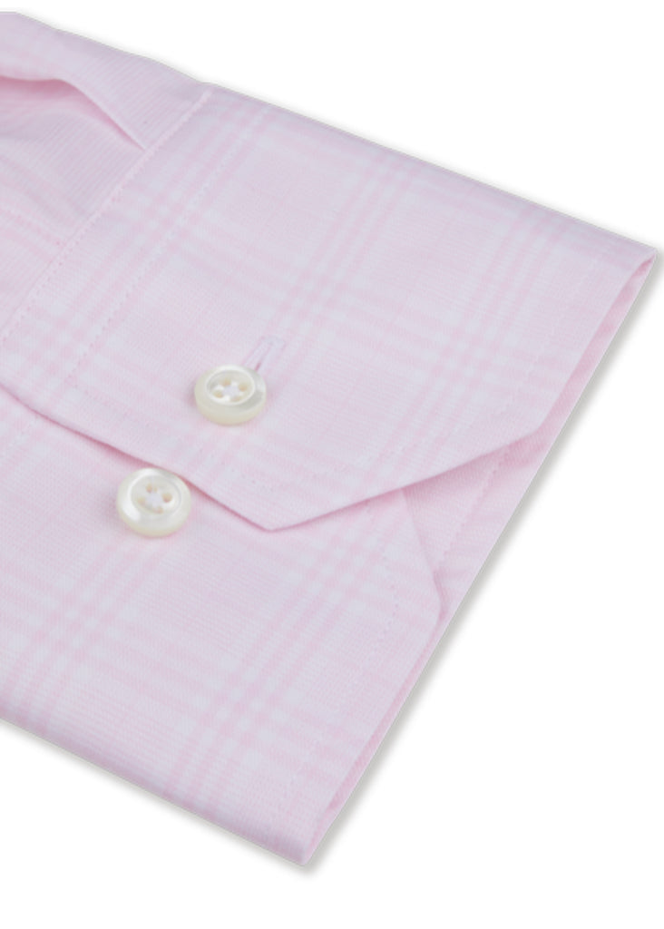 Stenstroms Fitted Body Shirt | Pink Checked Stretch - Jordan Lash Charleston