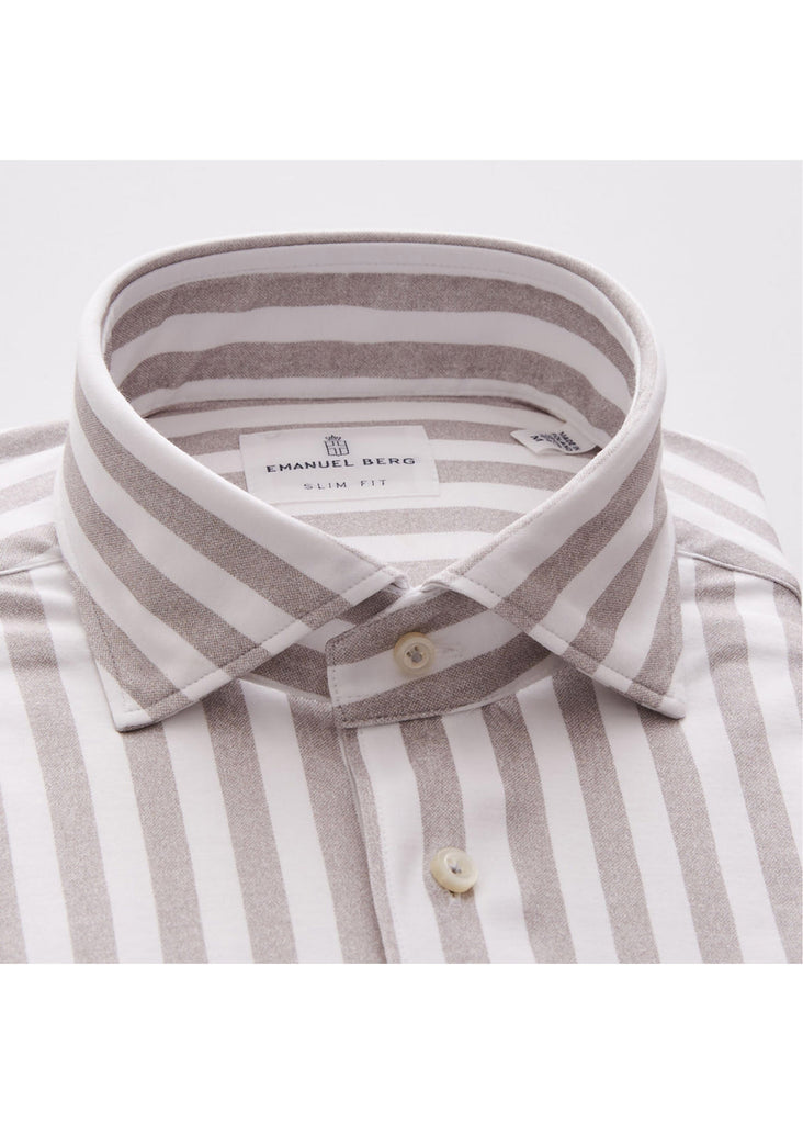 Emanuel Berg Modern 4 Flex Stretch Knit Shirt | Light Grey - Jordan Lash Charleston