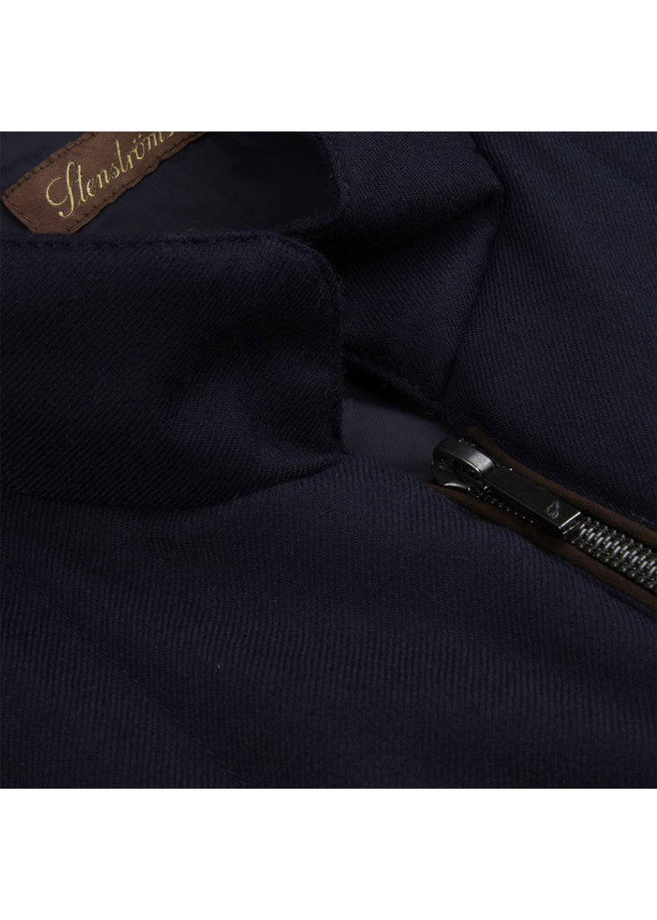 Stenstroms Hybrid Wool Knit Ribbed Vest | Navy - Jordan Lash Charleston