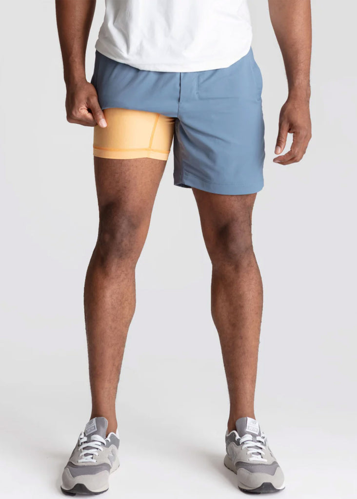 Birddogs 7" Khaki Shorts w/ Liner | Pacific Blue - Jordan Lash Charleston