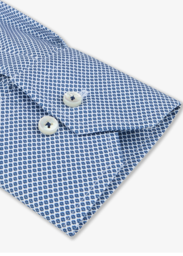 Stenstroms Shirt | Navy Patterned Twill - Jordan Lash Charleston