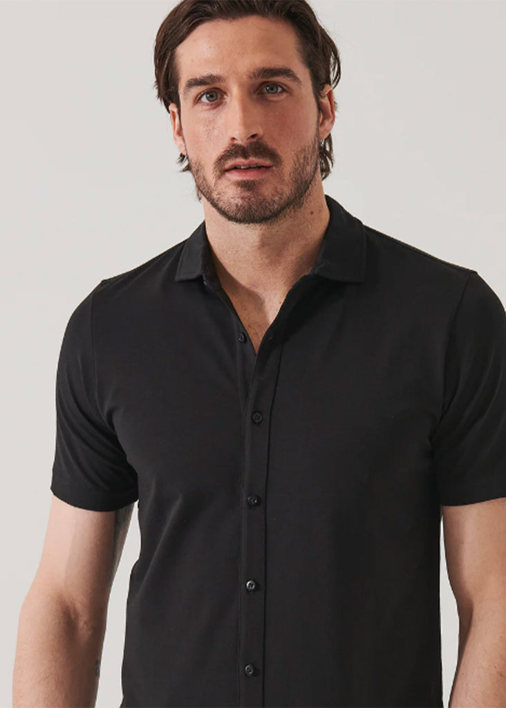 Patrick Assaraf Short Sleeve Iconic B.FRT Shirt  | Black - Jordan Lash Charleston