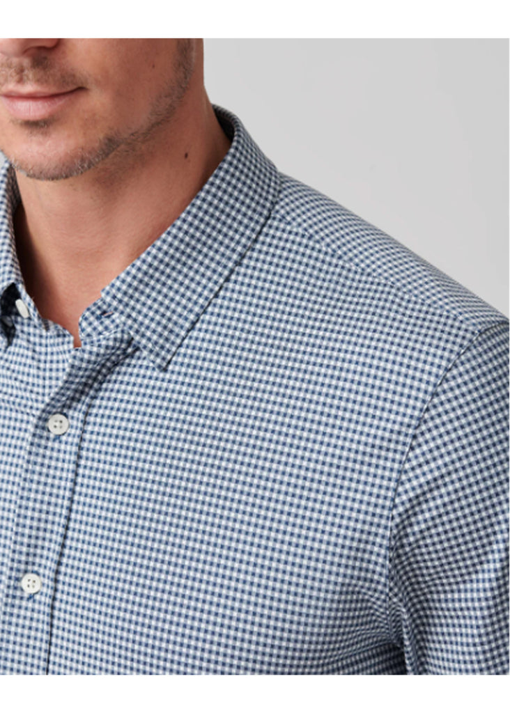 Rhone Slim Fit Commuter Shirt | Navy Check - Jordan Lash Charleston