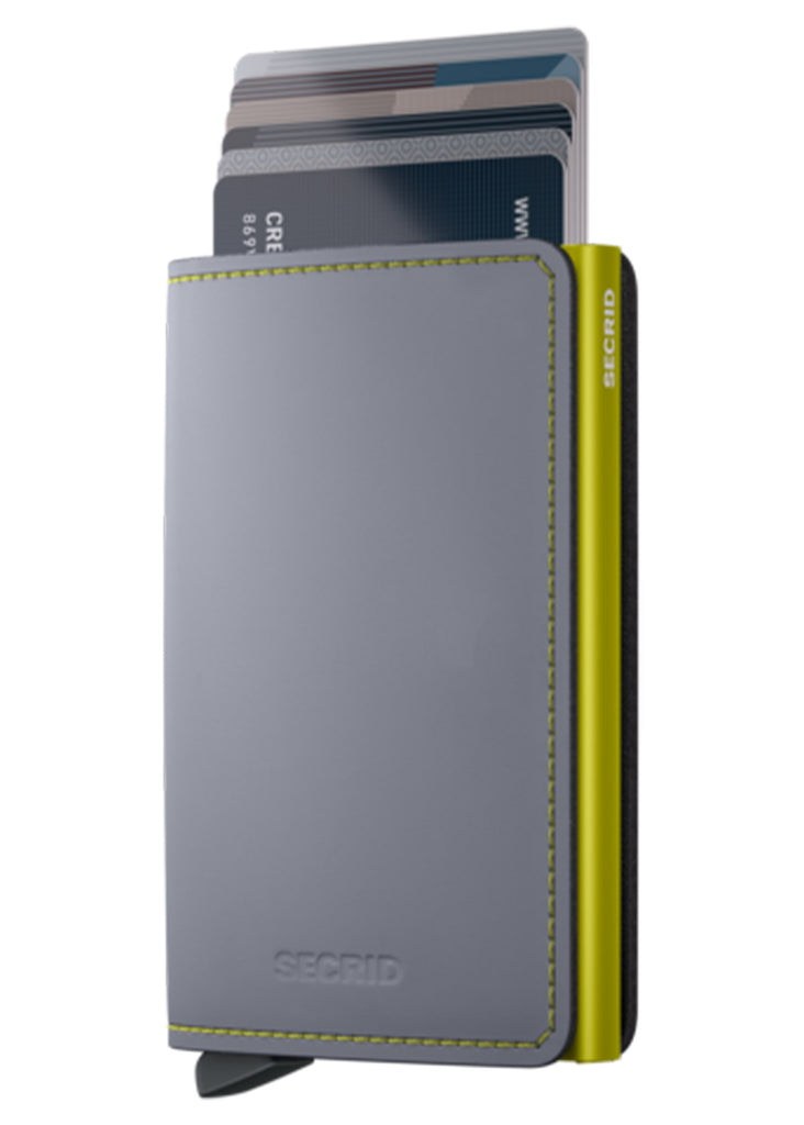 Secrid Slimwallet | Matte Grey and Lime - Jordan Lash Charleston