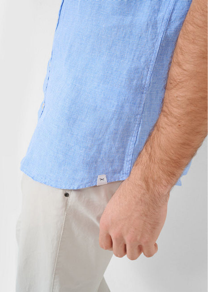 Brax Pure Linen Dan C Shirt | Smooth Blue - Jordan Lash Charleston