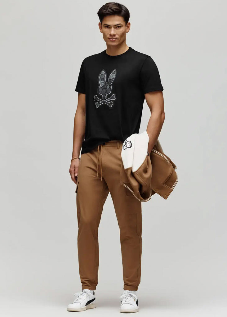 Psycho Bunny Rowen Bunny Graphic Tee | Black - Jordan Lash Charleston