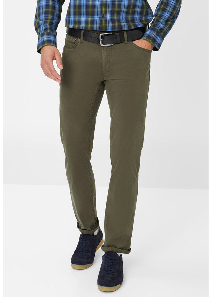 Brax Hi-Flex Chuck 5-Pocket Pant | Olive - Jordan Lash Charleston