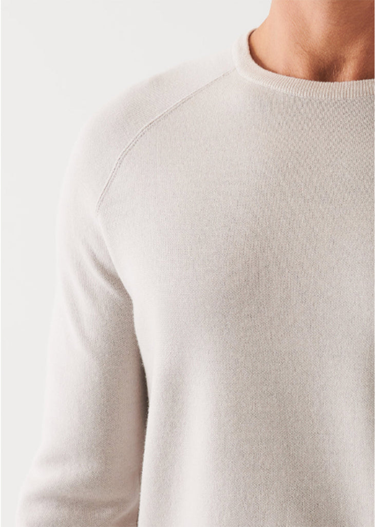 Patrick Assaraf Long Sleeve Double Face Crew Sweater | Oyster - Jordan Lash Charleston