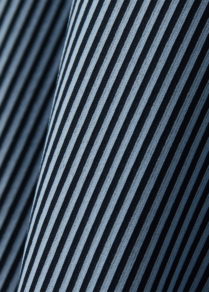 Rhone Commuter Slim Fit Shirt | Navy and Light Blue Stripe - Jordan Lash Charleston