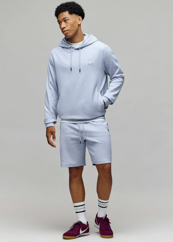 Psycho Bunny Kai Twill Texture Hoodie | Zen Blue - Jordan Lash Charleston