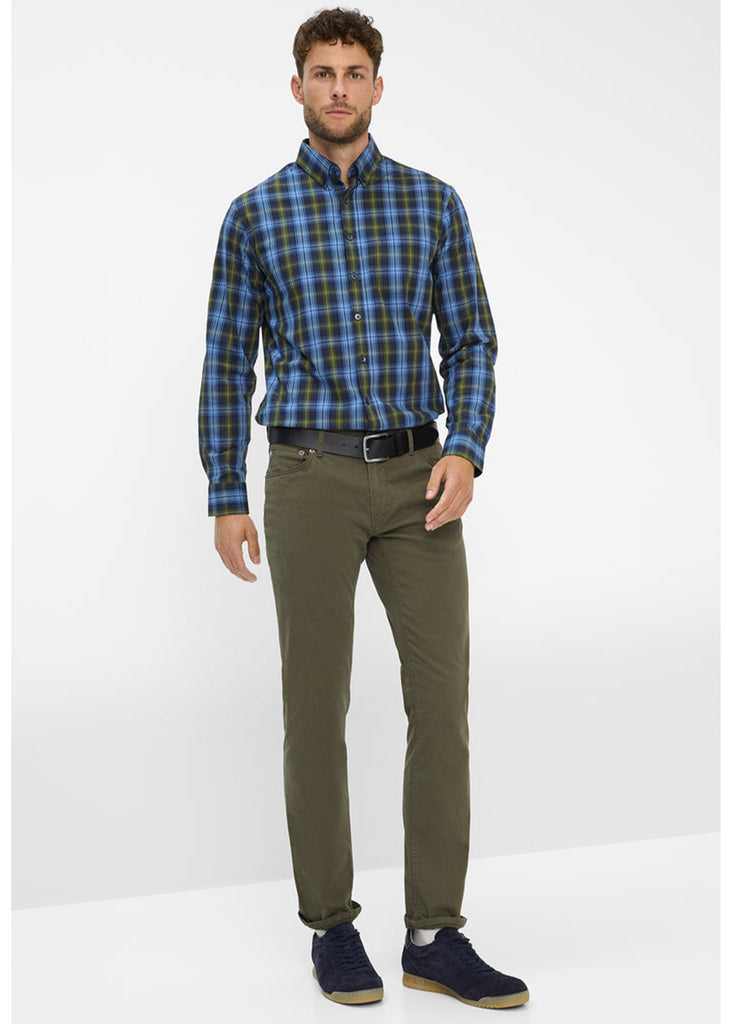 Brax Hi-Flex Chuck 5-Pocket Pant | Olive - Jordan Lash Charleston