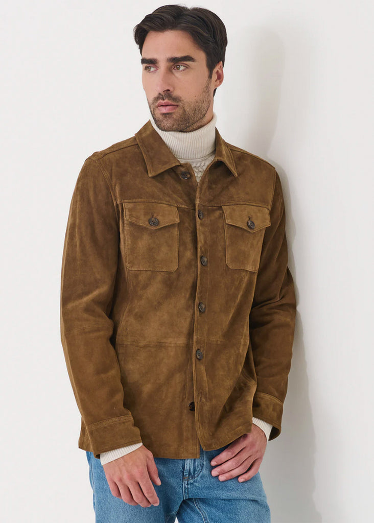 Patrick Assaraf Suede Utility Shirt Jacket | Sumatra - Jordan Lash Charleston