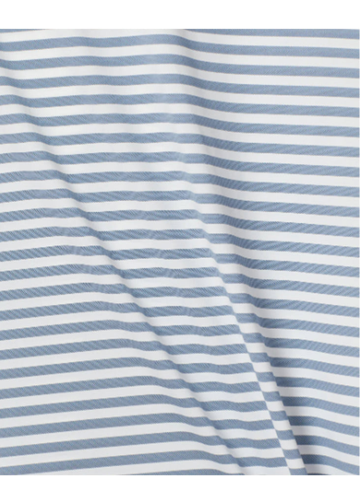 Rhone Commuter Polo | Blue and White Wide Stripe - Jordan Lash Charleston