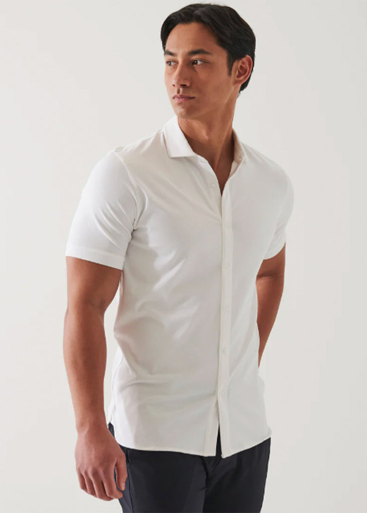 Patrick Assaraf Short Sleeve Iconic B.FRT Shirt | White - Jordan Lash Charleston