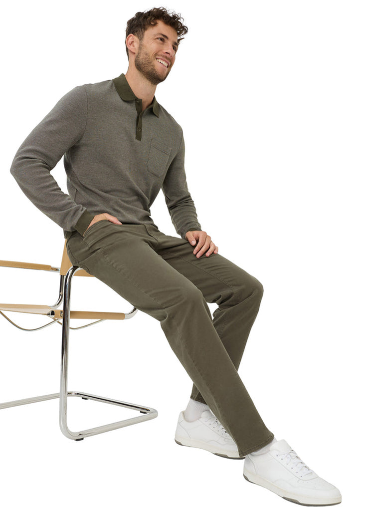 Brax Marathon Cadiz 5-Pocket Pant | Olive - Jordan Lash Charleston